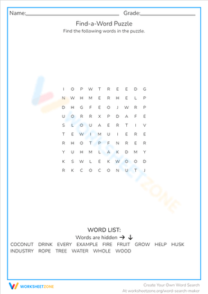 Find-a-Word Puzzle
