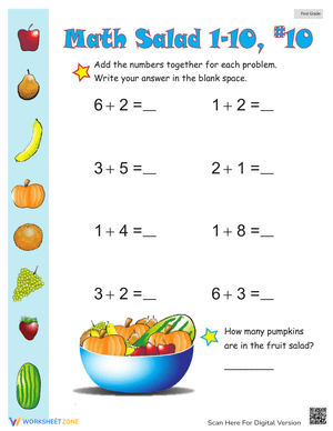 Math Salad 10 Worksheet