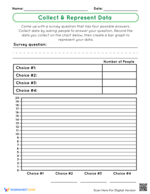 Collect and Represent Data Worksheet