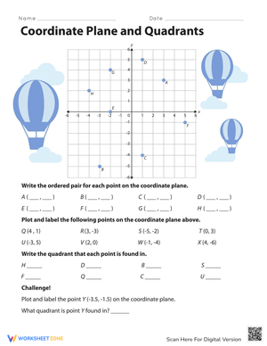 Identify Coordinate Plane Quadrants