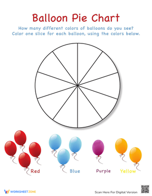 Interpret a Balloon Pie Chart Worksheet