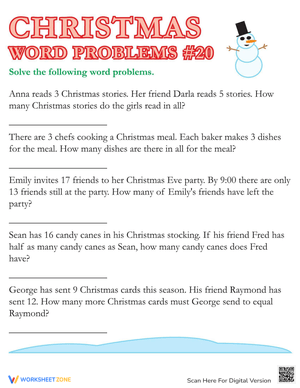 Christmas Word Problems – Fun Holiday Math Practice