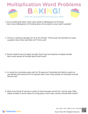 Baking Fun: Solve Multiplication Word Problems