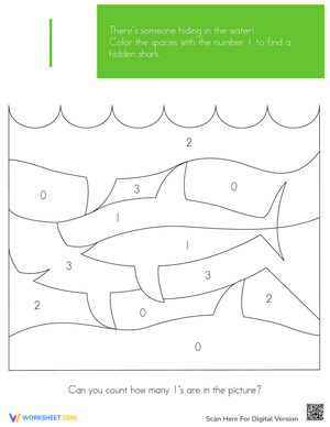 Preschool Hidden Picture: Color to Reveal