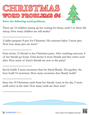 Festive Christmas Word Problems Math