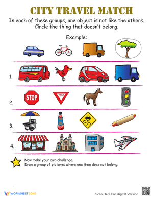 City Theme: Logical Reasoning Worksheet