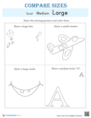 Comparing Sizes of Objects Worksheet