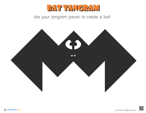 Assemble a Bat Tangram Puzzle