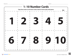 1–10 Number Cards