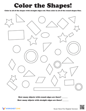 Creative Coloring Shapes Worksheet