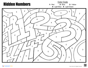 Color by Number: Hidden Numbers