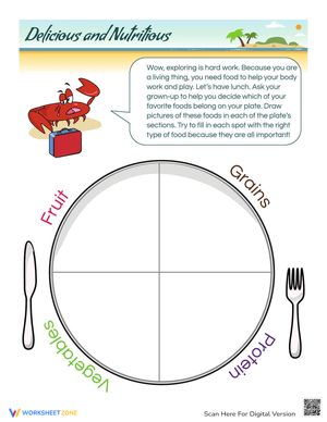 Interactive Lunch Menu Worksheet
