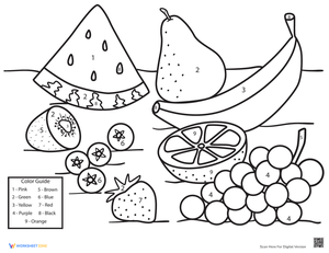 Fruit Color by Number: A Healthy Learning