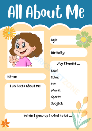 All About Me: A Fun Introduction Worksheet