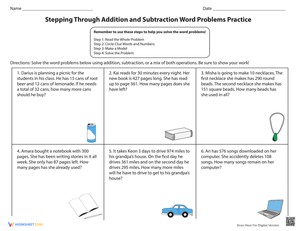 Addition & Subtraction: Word Problems Practice