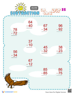 Subtraction Practice: Air-Themed Subtraction Fun