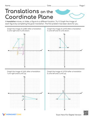 Master Translations on the Coordinate Plane Worksheet