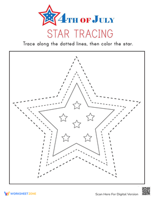 Connect and Create: Star Tracing Worksheet