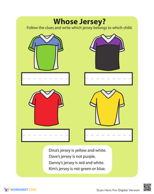Identify Uniform Colors in this Worksheet