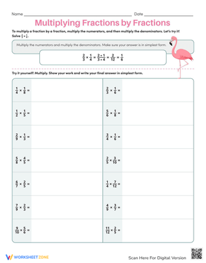 Practice Multiplying Fractions by Fractions