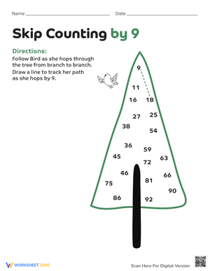 Skip Counting Practice: Enhance Number Skills Worksheet