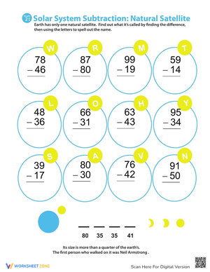 Solar System Subtraction: Space-Themed Math Fun