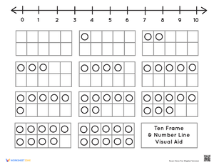 Ten Frame Fun: A Worksheet for Number Sense Practice