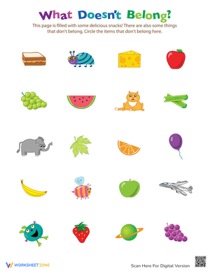 What Doesn't Belong: Logical Reasoning Worksheet