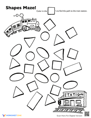 Train Shape Maze: A Fun Geometry Challenge