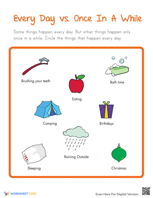 Describe Your Daily Activities Worksheet