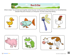 Sorting Farm Animals by Type