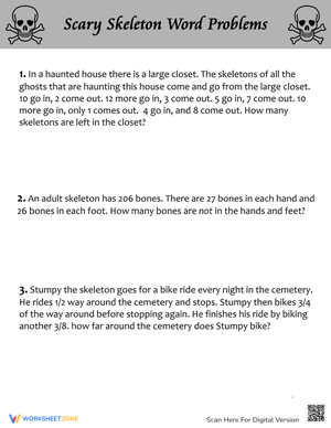 Spooky Halloween Story Problems