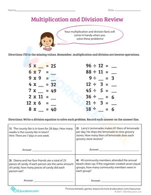Multiplication and Division Review