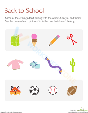 What Does Not Belong Activity