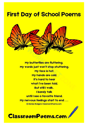 First Day of School Poems 2