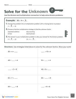 Solve for the Unknown: Algebraic Equations