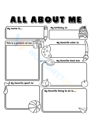 All About Me: Self-Discovery Worksheet