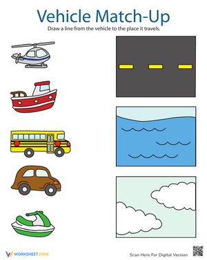 Transportation Match-Up: Matching Game