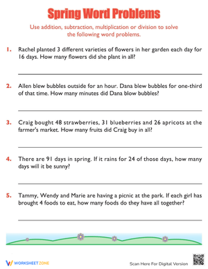 Spring Word Problems