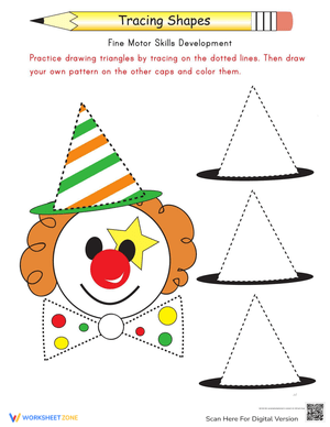 Tracing Shapes Worksheet for Kids