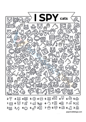 Back To School: I Spy Cats Activity
