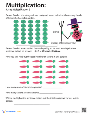 Visualize Multiplication: Array Worksheet
