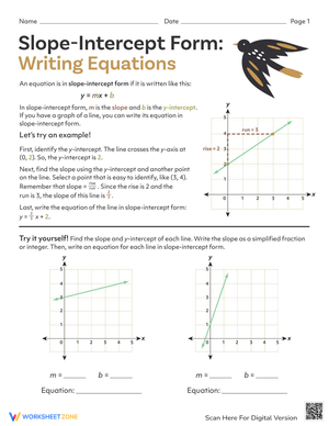 Equation Writing: Slope Intercept Form