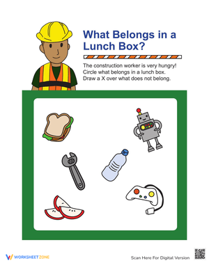 Lunch Box Sorting: Fun Food Activity