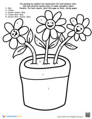 Art Meets Math: Watercolor Number Flowers