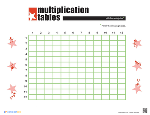 Master Times Table Grid