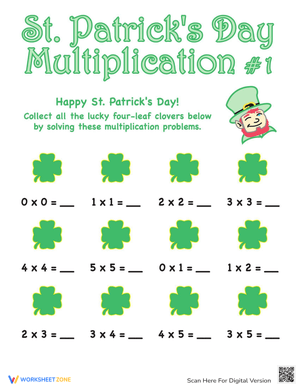 Holiday Fun: St. Patrick's Day Multiplication