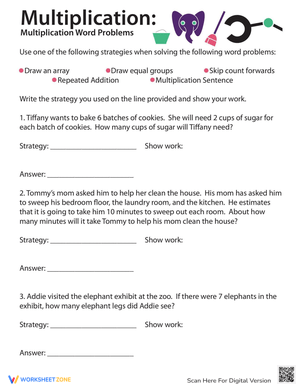 Solve Multiplication Word Problems Part One