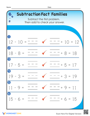 Math Review: Subtraction Checkpoint