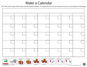 Make a Calendar Worksheet